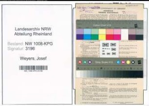 Entnazifizierung Josef Weyers , geb. 01.08.1894 (Landwirt)
