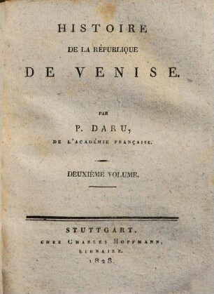 Histoire de la République de Venise, 2