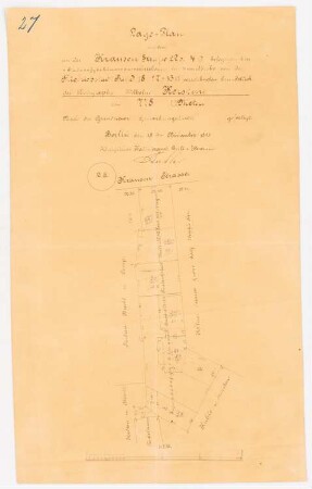 Etagenwohn- und Geschäftshaus Krausenstraße 40, Berlin: Lageplan 1:250