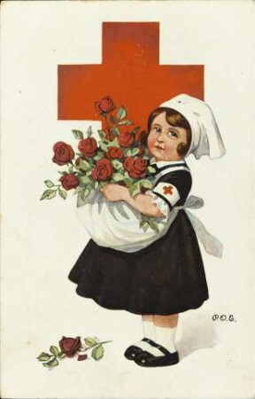 [Mädchen mit Rosen]