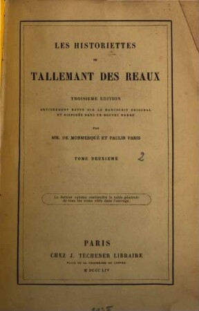 Les historiettes, 2
