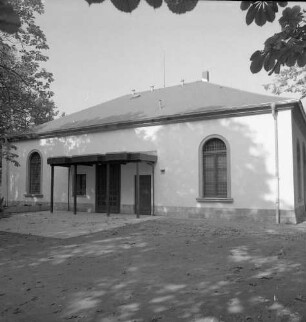 Chemnitz-Gablenz, Pfarrstraße 29. St.-Andreas-Friedhof (1867 angelegt). Friedhofskapelle. Rückseite