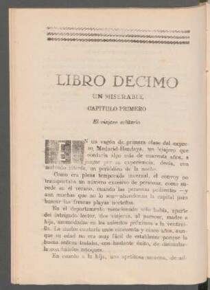 Capítulo primero - El viajero solitario
