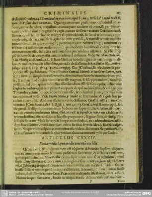 Articulus CXXXIV. Poena medici, qui medicamentis occidit