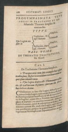 Cap. I. De Tractatione Thematis simplicis