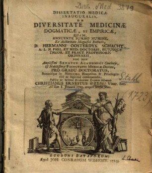Dissertatio Medica Inauguralis, De Diversitate Medicinae Dogmaticae, Et Empiricae