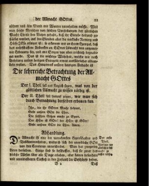 Die lehrreiche Betrachtung der Allmacht Gottes