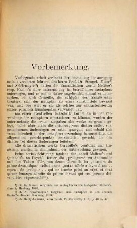 Die Metapher in den dramatischen Werken Corneille's