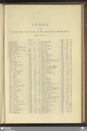 Index To The Illustrated Catalogue Of The Industrial Department : (British Division)