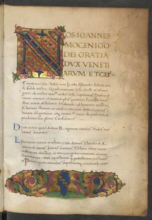 Commissione del doge Giovanni Mocenigo a Jacopo Marcello