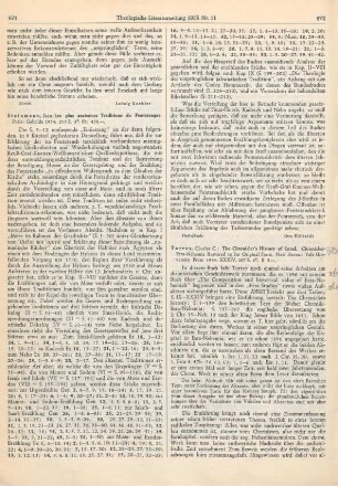 672-673 [Rezension] Torrey, Charles C., The chronicler's history of Israel