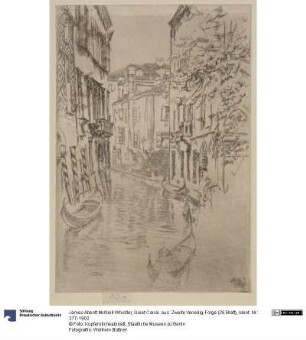 Quiet Canal. aus: Zweite Venedig-Folge (26 Blatt)