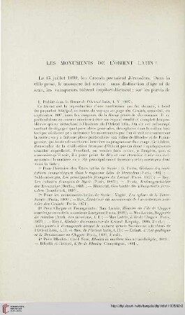 Les monuments de l’Orient latin