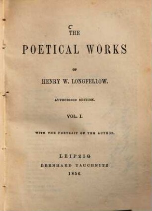 The poetical works of Henry W. Longfellow. 1
