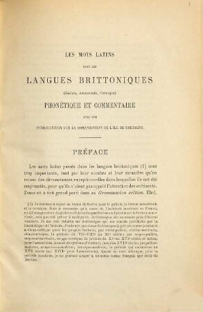 Les mots Latins dans les langues Brittoniques (Gallois, Armoricain, Cornique), phonétique et commentaire avec une introduction sur la romanisation de l'île de Bretagne