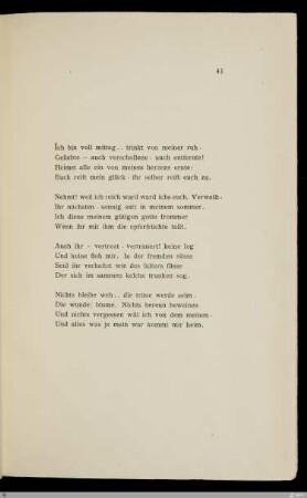 Ich bin voll mittag .. trinkt von meiner ruh / [Friedrich Gundolf]