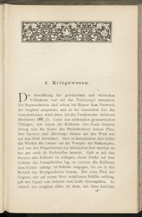 6. Kriegswesen.