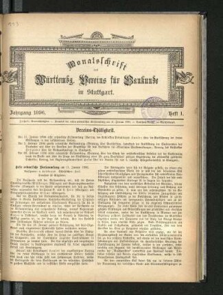1896. Heft 1