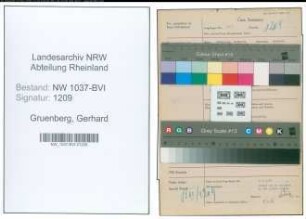 Entnazifizierung Gerhard Gruenberg , geb. 01.12.1922 (Polizeibeamter)