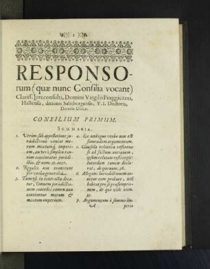 [Consilium Primum. - Secundum.]