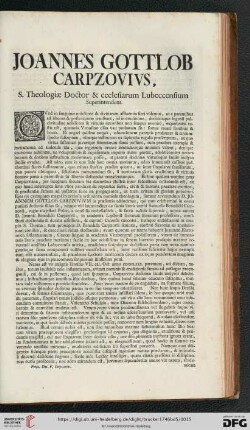 Joannes Gottlob Carpzovivs