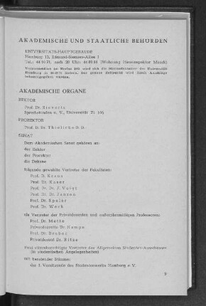 Akademische und Staatliche Behörden