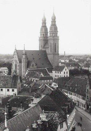 Speyer, Stadtansicht : Speyer. Stadtansicht mit St. Josephskirche von Nordosten