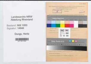 Entnazifizierung Herta Dungs, geb. 04.02.1915 ()