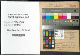 Entnazifizierung Richard Stuhlmacher , geb. 04.08.1919 (Kaufmann)