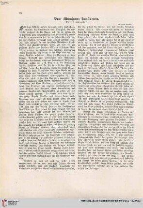 Vom Münchener Kunstverein