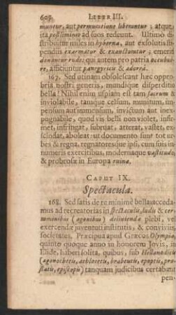 Caput IX. Spectacula