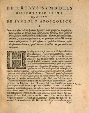 Gerardi Ioannis Vossii Dissertationes tres De Tribvs Symbolis, Apostolico, Athanasiano, Et Constantinopolitano