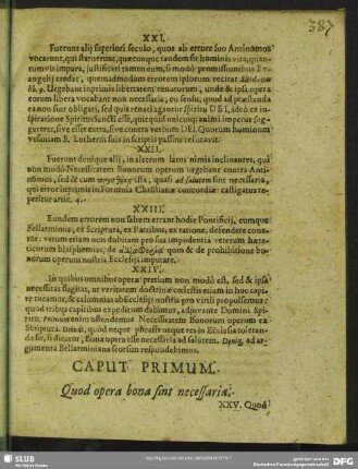 Caput Primum. Quod opera bona sint necessaria