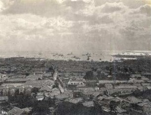 Blick über die Stadt Kobe bis zum Hafen : Weltreisen. Japan. Blick über die Stadt Kobe bis zum Hafen