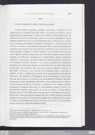 XVI [Noviembre 1894.] Los Patriarcas Orientales En Roma.
