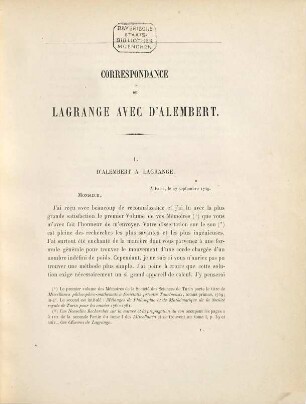 Œuvres de Lagrange, 13