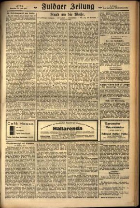Zweite Ausgabe vom Sonntag, den 31. Juli 1927.