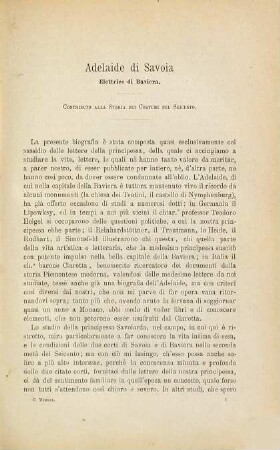 Adelaide di Savoia, elettrice di Baviera : contributo alla storia civile e politica del milleseicento