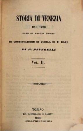 Storia di Venezia dal 1798 sino ai nostri tempi, 2