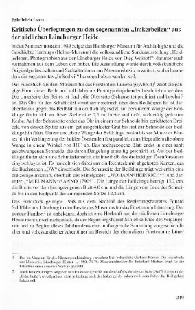 Kritische Überlegungen zu den sogenannten "Imkerbeilen" aus der südlichen Lüneburger Heide