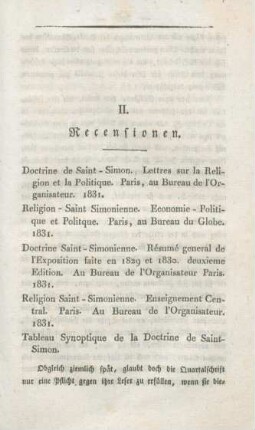 305-332 [Rezension] Doctrine de Saint-Simon, lettres sur la religion et la politique