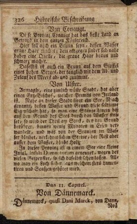 Das 11. Capitel. Von Dännemarck.