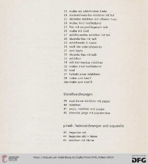 Bleistiftzeichnungen (Nr.39-42)