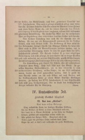 IV. Neuhochdeutsche Zeit