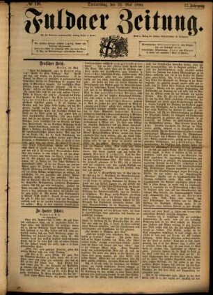 Ausgabe vom Donnerstag, den 22. Mai 1890.