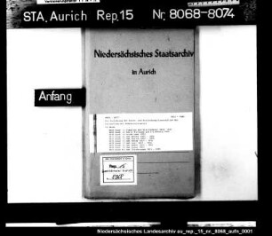 Die Ausführung der Deich- und Sielordnung hinsichtlich der Feststellung des Höhennivellements: Tabellen des Nivellements