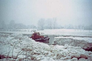 Eisversatz bei Wehr Hemelingen/Weser