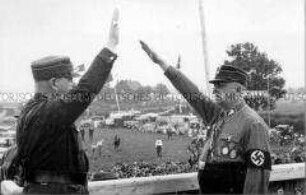 Ernst Röhm und Wilhelm Schepmann auf dem NSDAP-Gautag und SA-Westfalentreffen