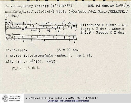 Quartett in E-Dur