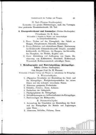 6. Eisenprobierkunst und Gasanalyse